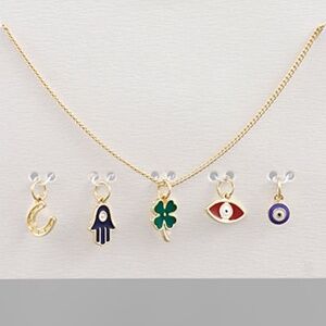 Epoxy Evil Eye & Hamsa Necklace